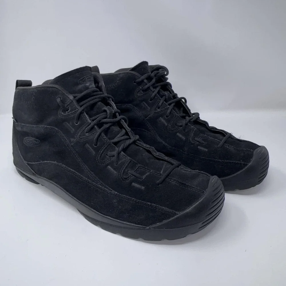 KEEN‎ Jasper Mid Top Sneaker Mens Size 12 Black Suede Hike Outdoor Casual Shoe